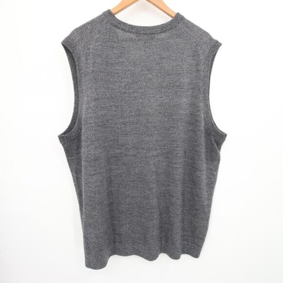 Hart Schaffner Marx Sweater Vest Gray Extra Fine Merino Wool V Neck 2X Tall NWT - Picture 10 of 10